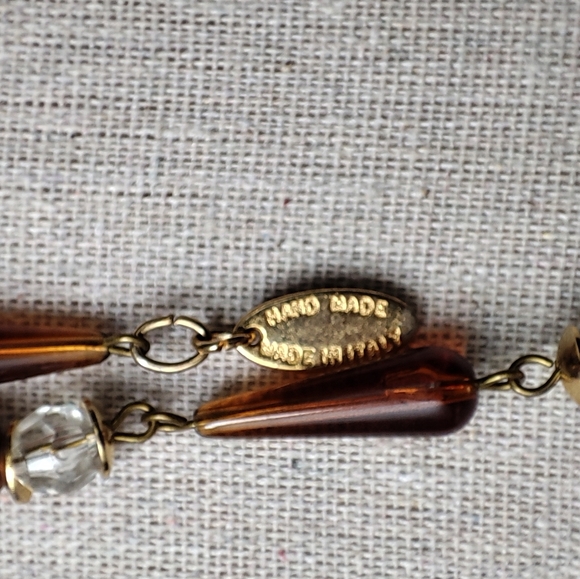 Express Brand Opera Length Necklace Made in Italy Clear Bubble Lucite Wire Cage - Picture 13 of 16